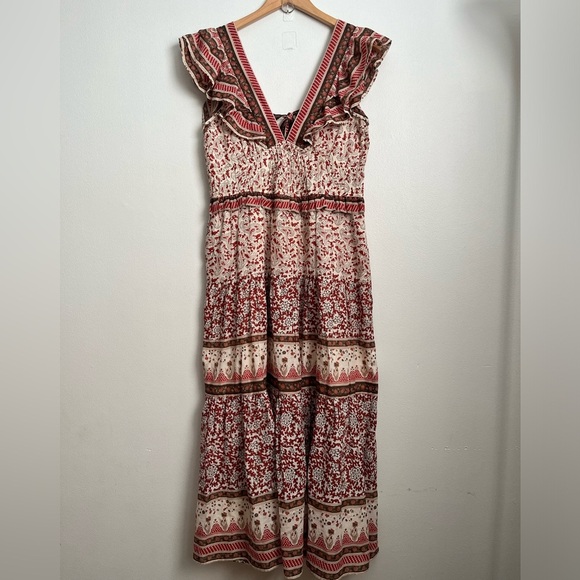 Sea NY Smocked Midi Printed Ivette Dress - Picture 3 of 14